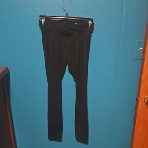 Justice Black Fold-Over Waist Yoga Leggings